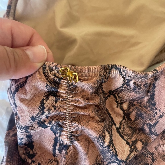 PQ Swim Brown and Black One Piece Swimsuit with Snakeskin Print - Picture 5 of 8